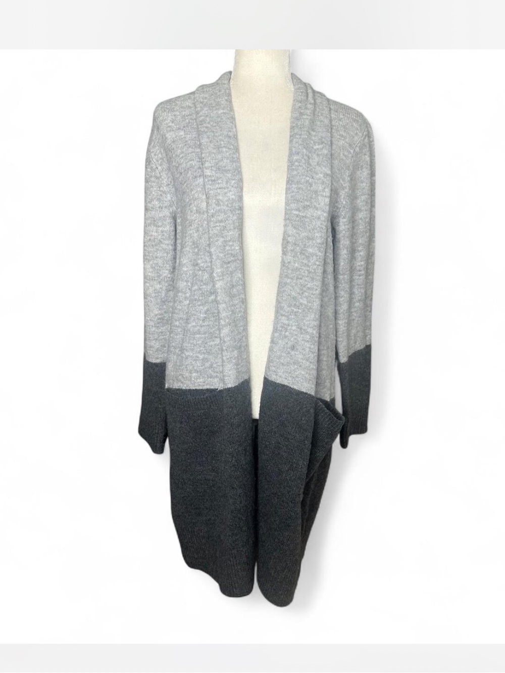 💜 Michael Michael Kors Two-Tone Long Cardigan Sweater (M)